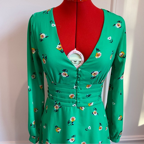 NEW Mini Dress, SOCIALITE, Floral, Flowy Skirt, Button Details, Long Sleeve, S - Picture 5 of 12